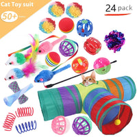 HKM-9038525 Interactive Cat Toy Set with Colorful Channels and Random Accessories