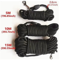 HKM-9039037 Durable Nylon Pet Training Traction Rope ¨C Solid Color Options, Sizes 5m, 10m, 15m