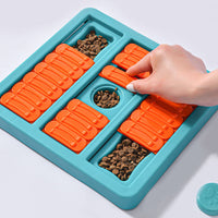 HKM-9040061 Interactive Dog Toy for Boredom Relief - Square Leaky Food Dispensing Design, Green/Blue, 23*24*2.8CM