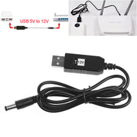 HKM-904019 USB DC 5V to DC 12V Step-Up Converter Adapter Cable for Power Bank and 12V Devices