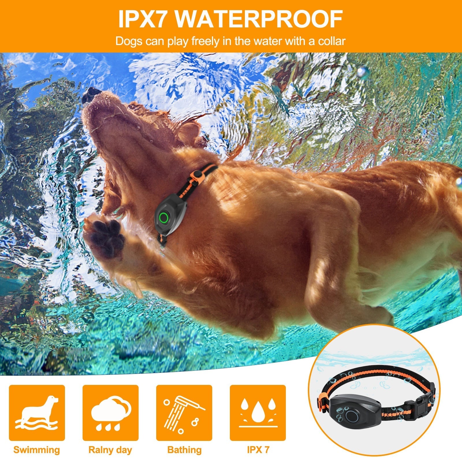 HKM-9042493 Remote Dog Training Collar with 600m Range, Adjustable Vibration and Shock, Waterproof Receiver
