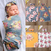 HKM-904275 Floral Baby Blanket & Wrap Towel for Summer, Soft Polyester in White, Yellow, Gray