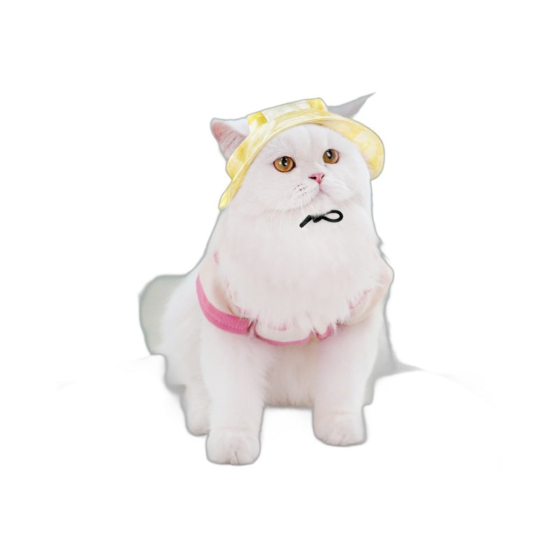 HKM-9044029 Adjustable Bucket Hat for Dogs and Cats - Sun Protection in Tie-Dye Colors