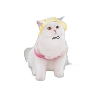 HKM-9044029 Adjustable Bucket Hat for Dogs and Cats - Sun Protection in Tie-Dye Colors