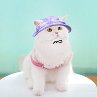 HKM-9044029 Adjustable Bucket Hat for Dogs and Cats - Sun Protection in Tie-Dye Colors