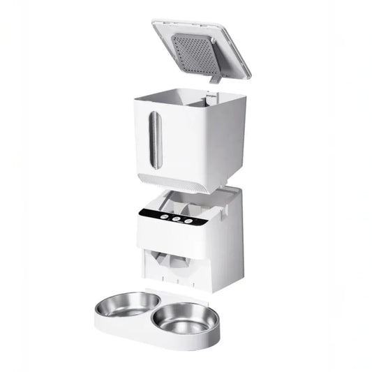 HKM-904403 Automatic Dual Bowl Smart Feeder for Dogs with Slow Feeding Function