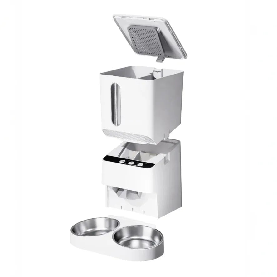HKM-904403 Automatic Dual Bowl Smart Feeder for Dogs with Slow Feeding Function