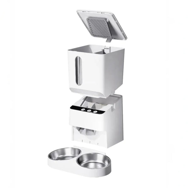 HKM-904403 Automatic Dual Bowl Smart Feeder for Dogs with Slow Feeding Function