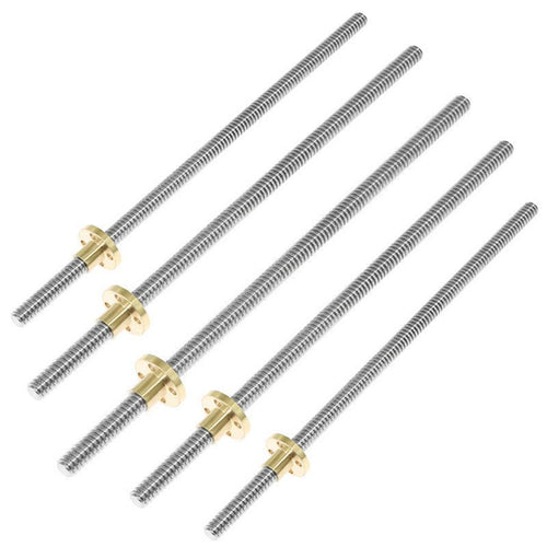 HKM-904467 T-shaped Trapezoid Screw Rod for 3D Printer Motor Drive, 2-200 mm Lead with Nut