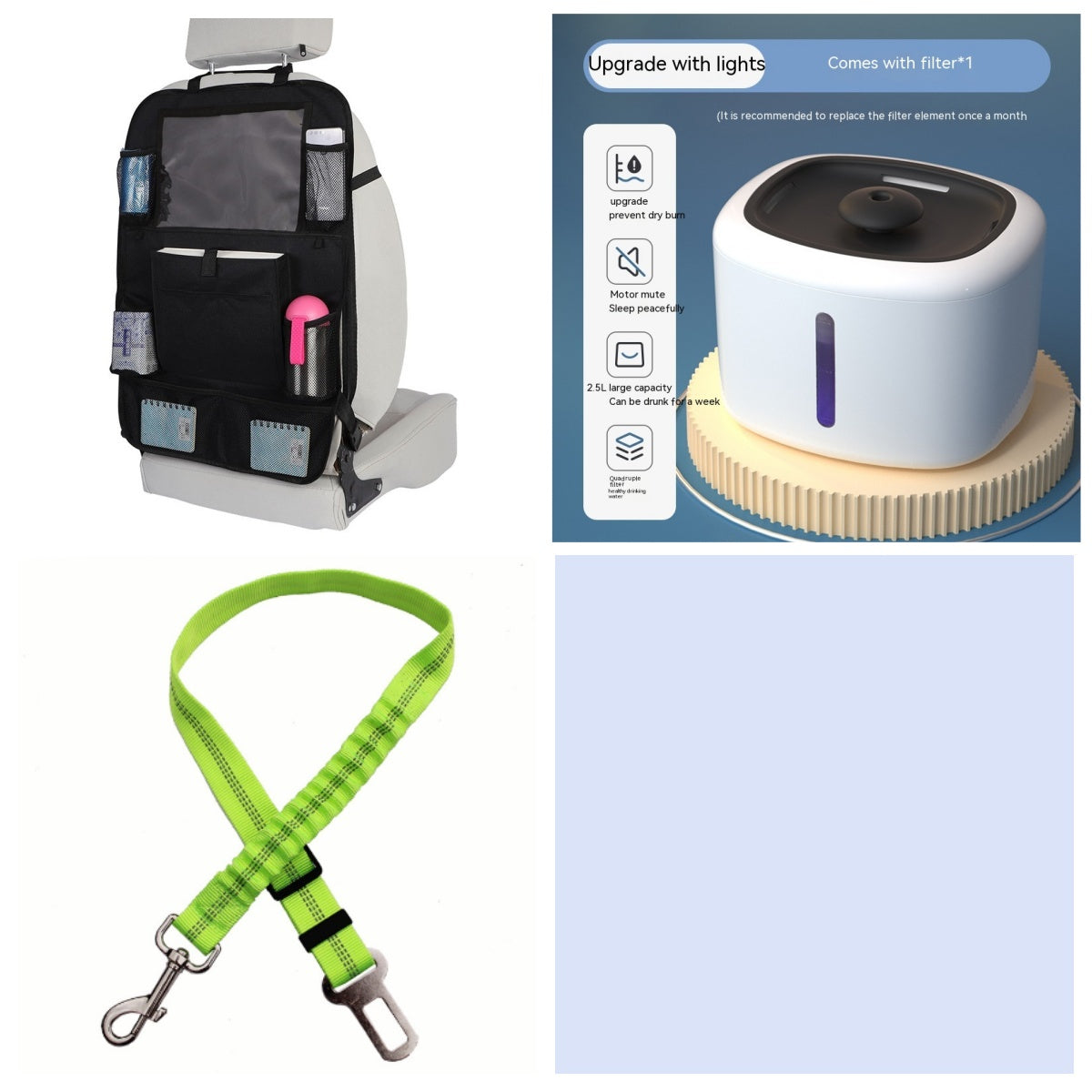 HKM-9045053 Automatic Pet Water Dispenser with Circulation and Optional Lighting
