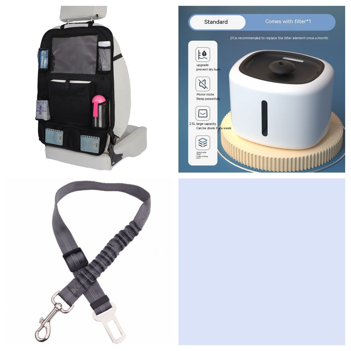 HKM-9045053 Automatic Pet Water Dispenser with Circulation and Optional Lighting