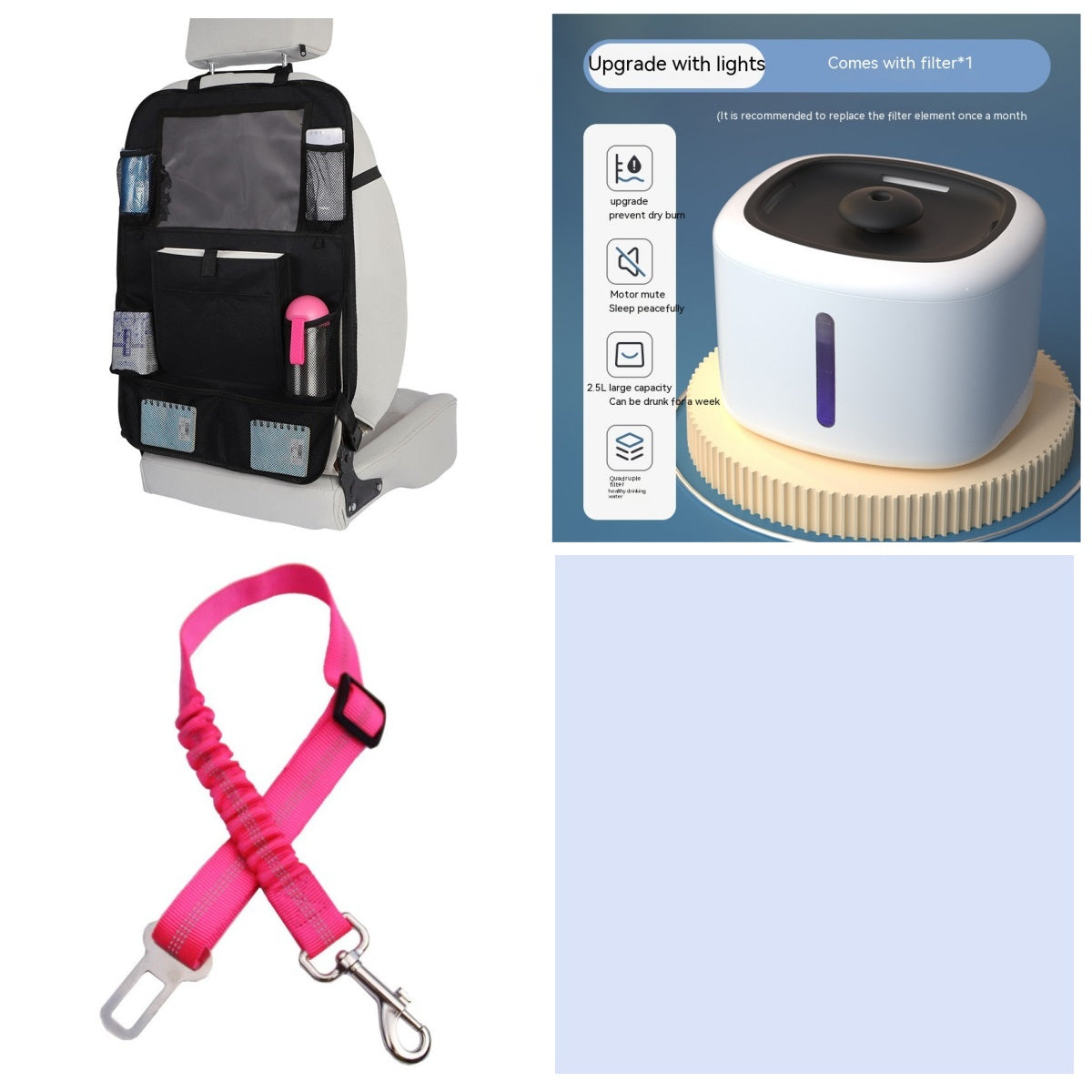 HKM-9045053 Automatic Pet Water Dispenser with Circulation and Optional Lighting