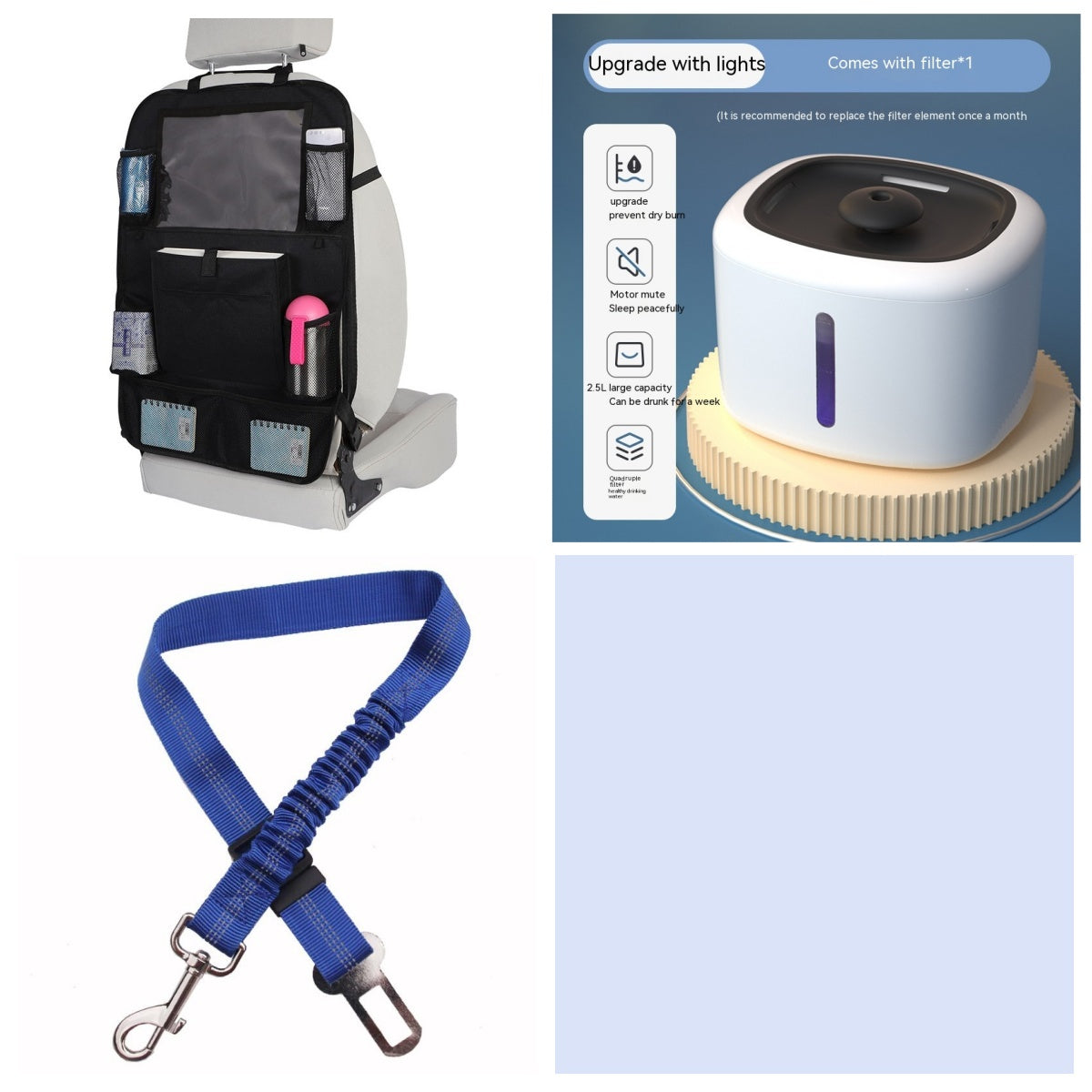 HKM-9045053 Automatic Pet Water Dispenser with Circulation and Optional Lighting
