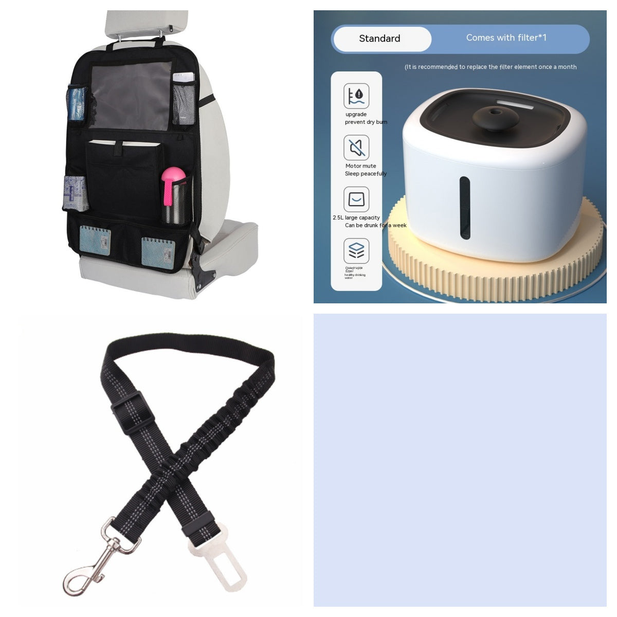 HKM-9045053 Automatic Pet Water Dispenser with Circulation and Optional Lighting