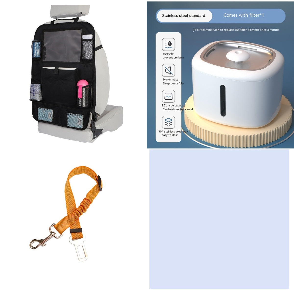 HKM-9045053 Automatic Pet Water Dispenser with Circulation and Optional Lighting