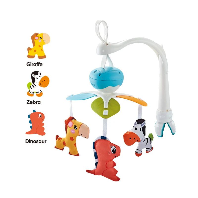 HKM-904595 Musical Hanging Rattle Mobile Toy for Crib - Baby Animal Bed Bell with Soft Melody