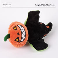 HKM-9046589 Rechargeable Plush Electric Cat Toy with Swinging Wings - Halloween Bat and Naughty Pumpkin Designs