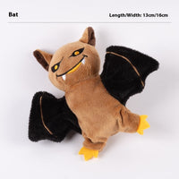 HKM-9046589 Rechargeable Plush Electric Cat Toy with Swinging Wings - Halloween Bat and Naughty Pumpkin Designs