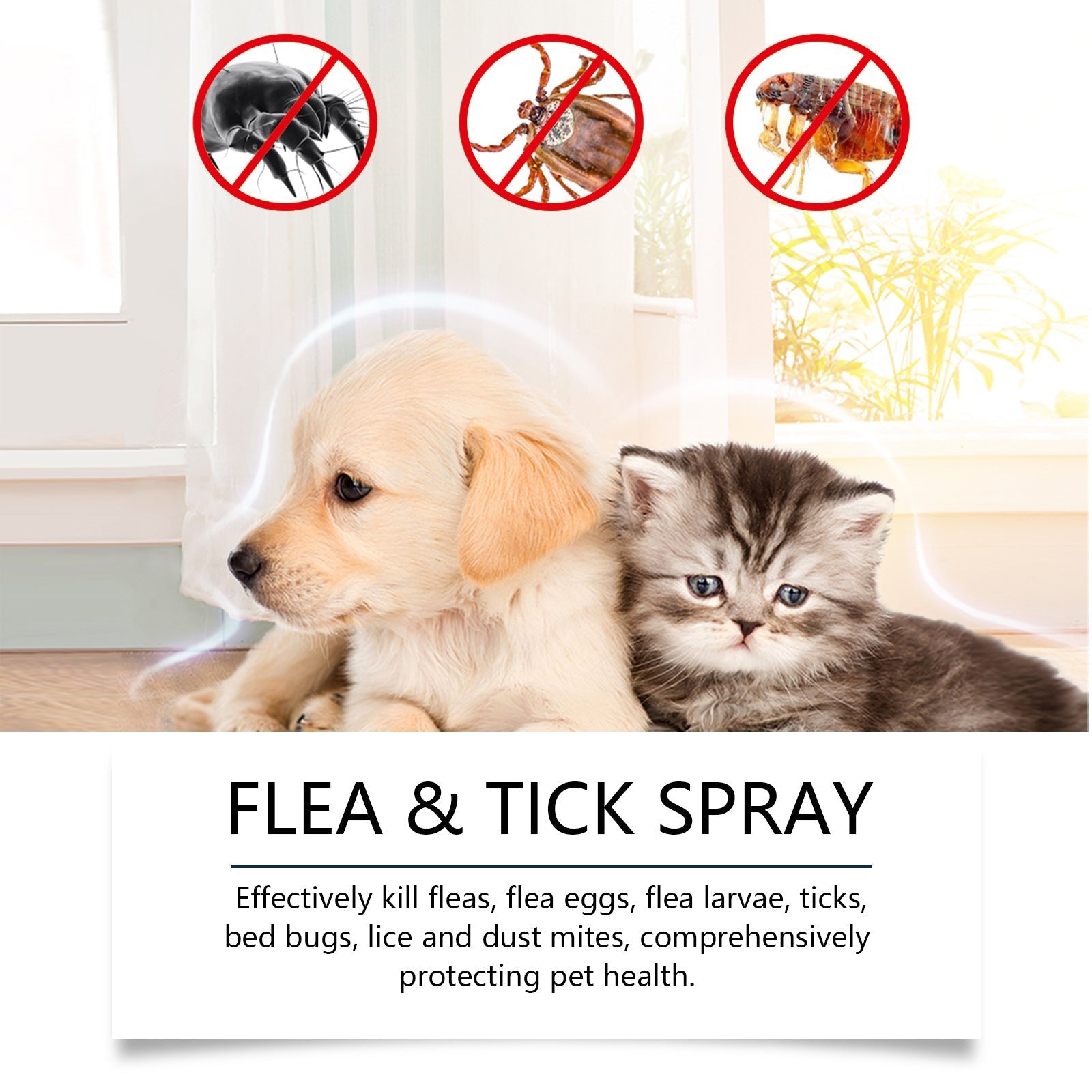 HKM-9046845 Gentle Daily Cleaning Care Solution for Dogs - 100ml Insect Repellent Spray
