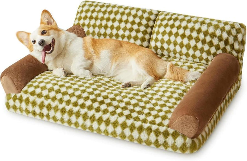 HKM-904787 Cozy Cat and Dog Sofa Bed with Non-Slip Base and Washable Cover for Small Pets