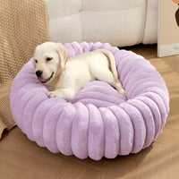 HKM-9049021 Long Plush Round Cat Nest & Dog Bed ¨C Winter Warm Soft Pet Sleeping Mat in Various Sizes and Colors