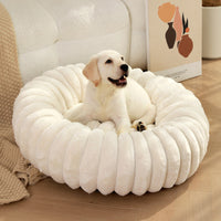 HKM-9049021 Long Plush Round Cat Nest & Dog Bed ¨C Winter Warm Soft Pet Sleeping Mat in Various Sizes and Colors