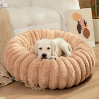 HKM-9049021 Long Plush Round Cat Nest & Dog Bed ¨C Winter Warm Soft Pet Sleeping Mat in Various Sizes and Colors