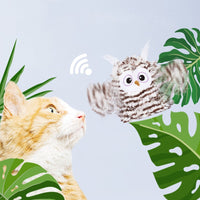 HKM-9049789 Owl Cat Teaser Stick with Sea Mother Fur and Cat Mint for Interactive Play