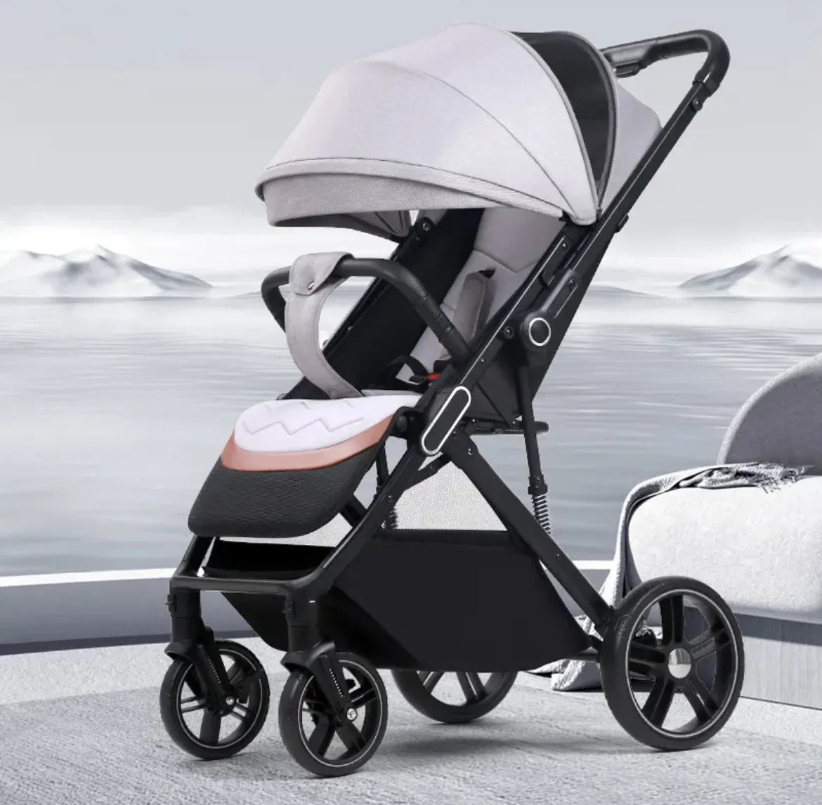 HKM-904979 Adjustable Baby Stroller with High-Quality Control for Newborns