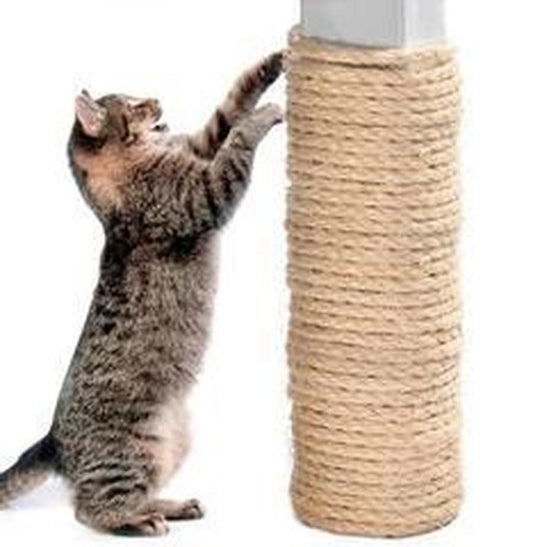 HKM-905107 Sisal Rope for Cat Scratching Posts - 6mm Diameter, Natural Fiber, 10FT to 66FT Options Available