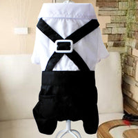 HKM-9051325 Stylish Black Bow Tie Suit Bib for Male Dogs - Sizes S to XXL