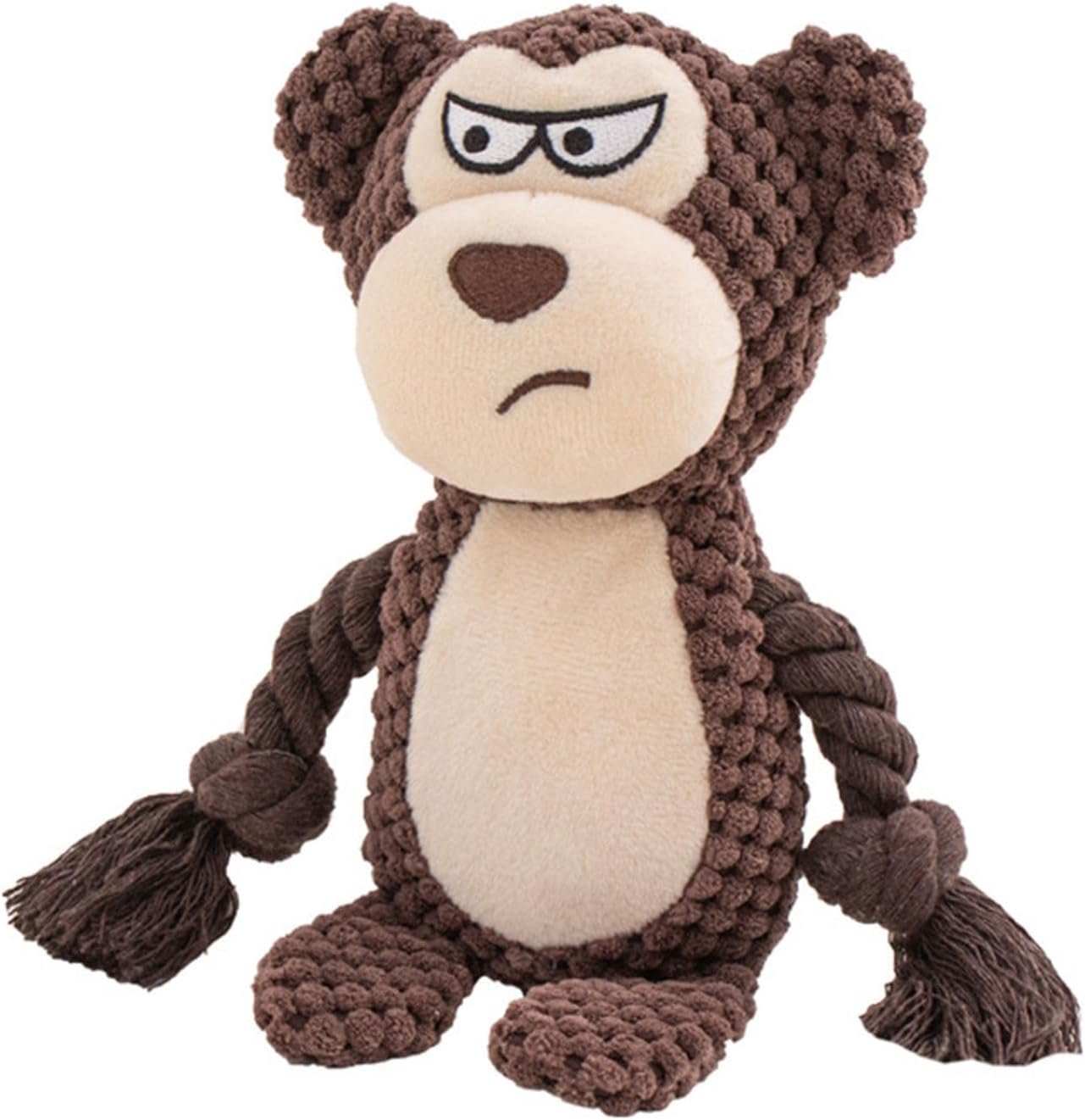 HKM-9052221 Interactive Plush Dog Squeaker Toy with Crinkle Paper and Cotton Rope for Small to Medium Dogs