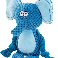HKM-9052221 Interactive Plush Dog Squeaker Toy with Crinkle Paper and Cotton Rope for Small to Medium Dogs