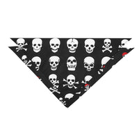 HKM-9052349 Halloween Skull Dog Slobber Towel - Polyester Triangle Scarf for Dogs