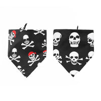 HKM-9052349 Halloween Skull Dog Slobber Towel - Polyester Triangle Scarf for Dogs