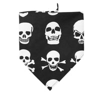 HKM-9052349 Halloween Skull Dog Slobber Towel - Polyester Triangle Scarf for Dogs