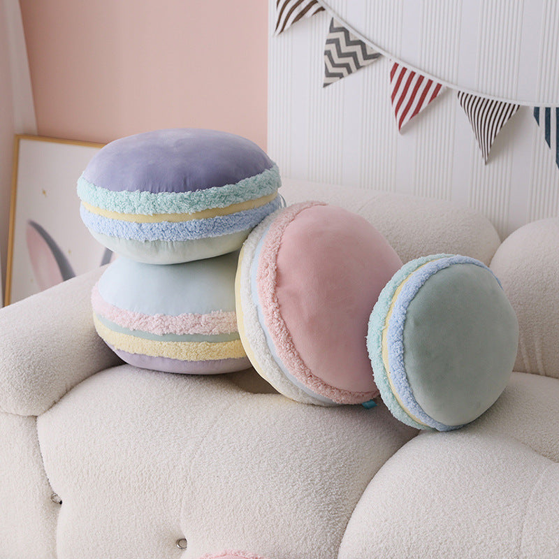 HKM-905235 Winter Maca Dragon Color Soft Pillow - Large & Small, Splicing Design in Pink/Yellow, Blue/Purple, Green/Purple