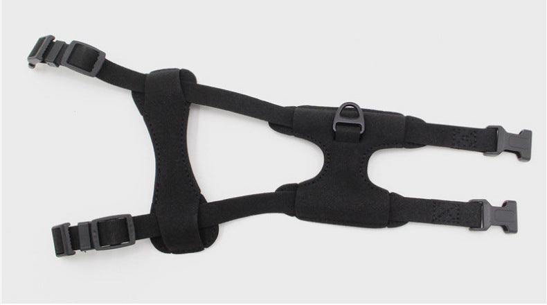HKM-9054013 Small and Medium Dog Chest Harness - Adjustable Super Fiber Pet Strap in Black, Red, Pink, and Dark Blue