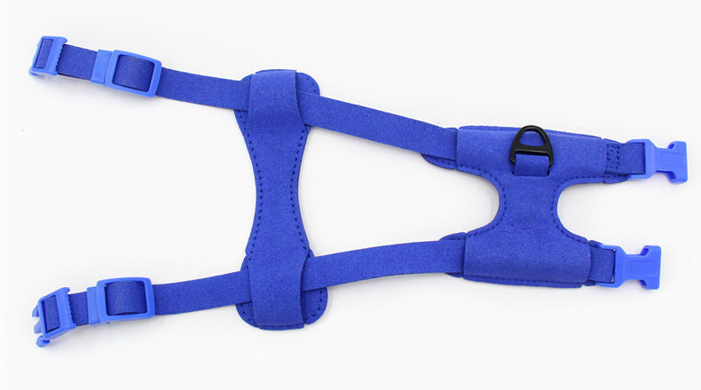 HKM-9054013 Small and Medium Dog Chest Harness - Adjustable Super Fiber Pet Strap in Black, Red, Pink, and Dark Blue