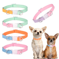 HKM-9054525 Three-Piece Set Polyester Ribbon Dog Collar with Leash and Chest Strap - Adjustable Sizes