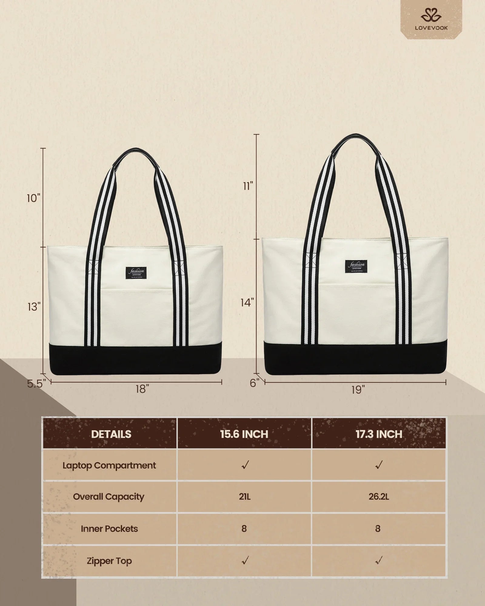 HKM-905491 Custom Fashion Canvas Laptop Bag for Women - Large Capacity Handbag for School and Business (15.6in, 17in)