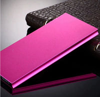 HKM-905491 Slim Black Alloy Power Bank - Mini Ultra-thin Design, Compact Size 139MM x 66MM x 15MM