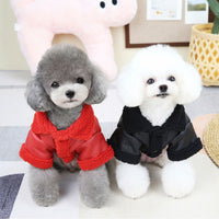 HKM-9055293 Fashion Cashmere Lambswool Dog Coat - Casual Thermal Pet Clothing in Red and Black, Sizes S to 3XL
