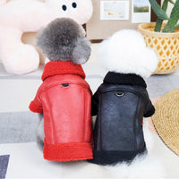 HKM-9055293 Fashion Cashmere Lambswool Dog Coat - Casual Thermal Pet Clothing in Red and Black, Sizes S to 3XL
