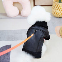 HKM-9055293 Fashion Cashmere Lambswool Dog Coat - Casual Thermal Pet Clothing in Red and Black, Sizes S to 3XL