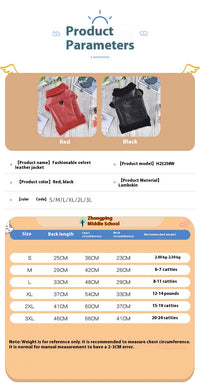 HKM-9055293 Fashion Cashmere Lambswool Dog Coat - Casual Thermal Pet Clothing in Red and Black, Sizes S to 3XL