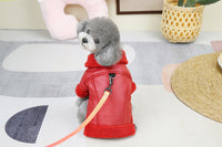 HKM-9055293 Fashion Cashmere Lambswool Dog Coat - Casual Thermal Pet Clothing in Red and Black, Sizes S to 3XL