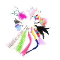 HKM-9055549 Cat Fun Feather Bell Pendant Toy with Stretchable Stick