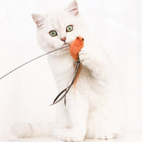 HKM-9055549 Cat Fun Feather Bell Pendant Toy with Stretchable Stick