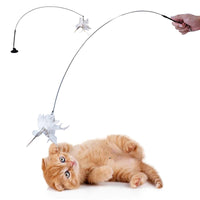 HKM-9055549 Cat Fun Feather Bell Pendant Toy with Stretchable Stick